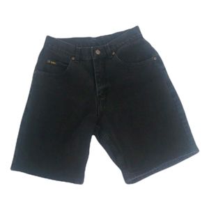 Vintage Lee High Waist Black Denim Shorts